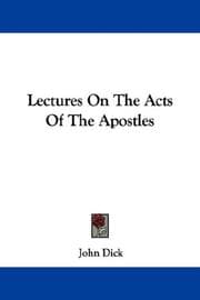 Tapa de Lectures on the Acts of the Apostles