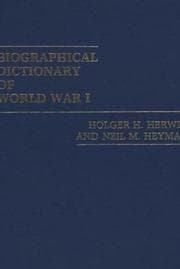 Tapa de Biographical dictionary of World War I