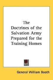 Tapa de The Doctrines of the Salvation Army Prepared for the Training Homes