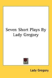 Tapa de Seven Short Plays By Lady Gregory