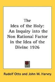 Tapa de The idea of the holy
