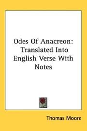 Tapa de Odes Of Anacreon
