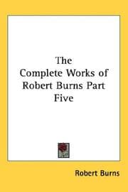 Tapa de The Complete Works of Robert Burns Part Five