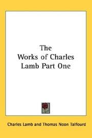 Tapa de The Works of Charles Lamb, Part One