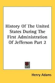 Tapa de History Of The United States During The First Administration Of Jefferson Part 2