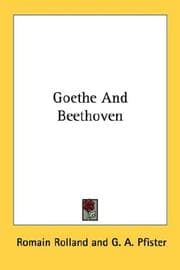 Tapa de Goethe and Beethoven