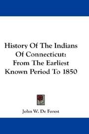 Tapa de History Of The Indians Of Connecticut