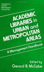 Tapa de Academic libraries in urban and metropolitan areas