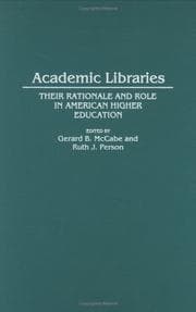 Tapa de Academic libraries