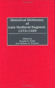 Tapa de Historical dictionary of late medieval England, 1272-1485