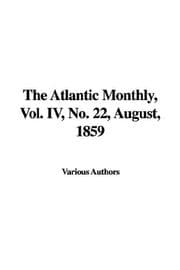 Tapa de The Atlantic Monthly, Vol. IV, No. 22, August, 1859