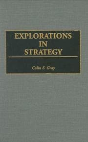 Tapa de Explorations in strategy