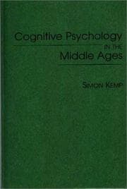 Tapa de Cognitive psychology in the Middle Ages