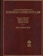 Tapa de Cases and materials on European Community law