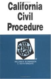 Tapa de California civil procedure in a nutshell