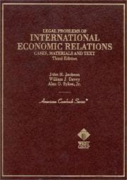 Tapa de Legal problems of international economic relations