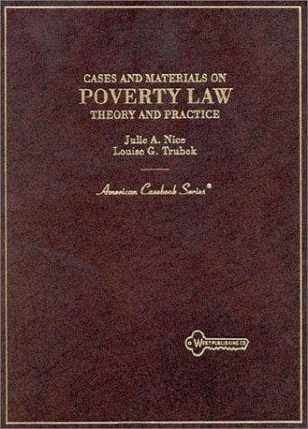Tapa de Cases And Materials on Poverty Law