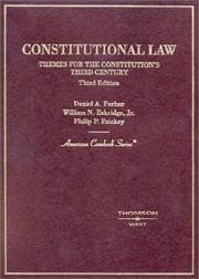 Tapa de Cases and materials on constitutional law