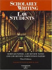 Tapa de Scholarly writing for law students
