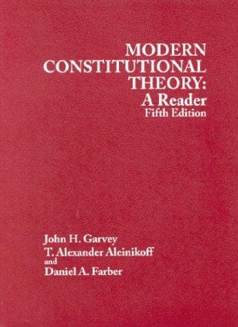 Tapa de Modern constitutional theory