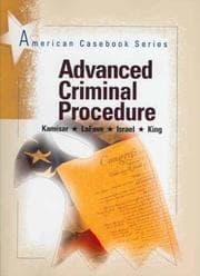 Tapa de Advanced criminal procedure