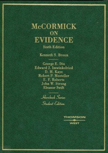 Tapa de Mccormick on Evidence (Hornbooks)