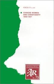 Tapa de Chinese Women and Christianity 1860-1927 (American Academy of Religion Academy Series)