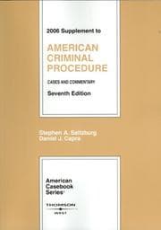 Tapa de 2006 Supplement to American Criminal Procedure, Cases and Commentary