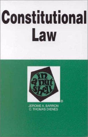 Tapa de Constitutional law in a nutshell
