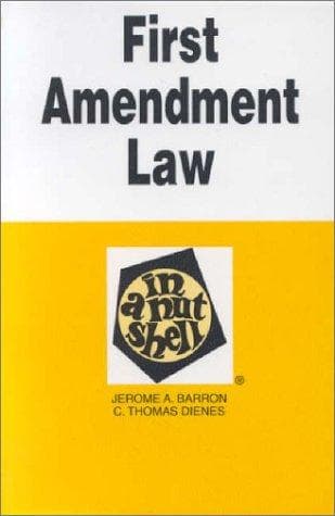 Tapa de First Amendment law in a nutshell