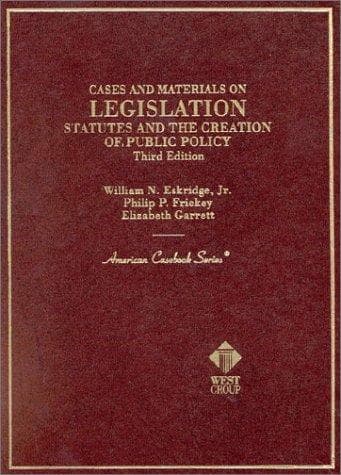 Tapa de Cases and materials on legislation