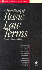 Tapa de A handbook of basic law terms