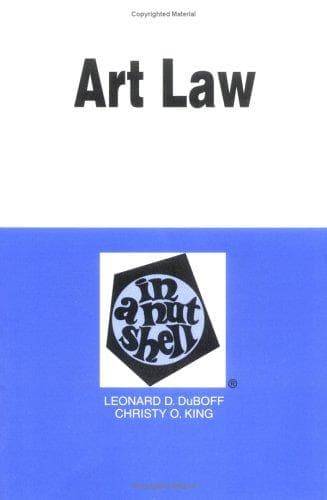 Tapa de Art law in a nutshell