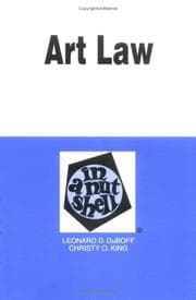 Tapa de Art law in a nutshell