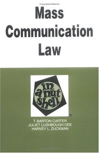 Tapa de Mass communication law in a nutshell