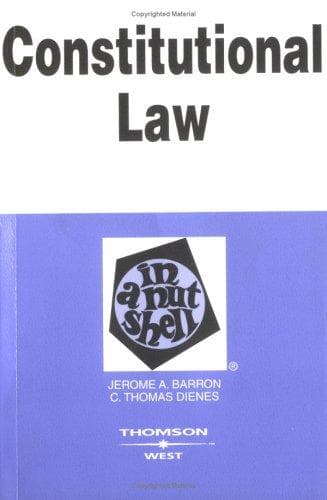 Tapa de Constitutional law in a nutshell