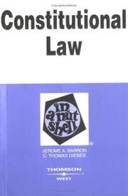 Tapa de Constitutional law in a nutshell