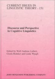 Tapa de Discourse and perspective in cognitive linguistics