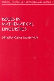 Tapa de Issues in Mathematical Linguistics