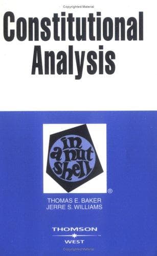 Tapa de Constitutional analysis in a nutshell