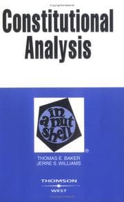 Tapa de Constitutional analysis in a nutshell