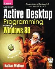 Tapa de Learn Microsoft active desktop programming using Windows 98