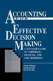 Tapa de Accounting for effective decision making