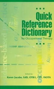 Tapa de Quick reference dictionary for occupational therapy