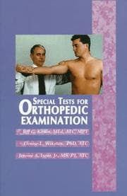 Tapa de Special tests for orthopedic examination