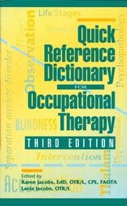 Tapa de Quick reference dictionary for occupational therapy
