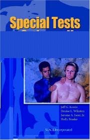 Tapa de Special tests for orthopedic examination