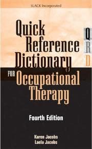 Tapa de Quick reference dictionary for occupational therapy