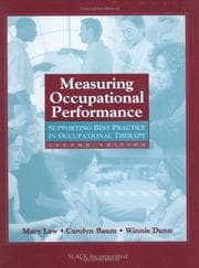 Tapa de Measuring occupational performance