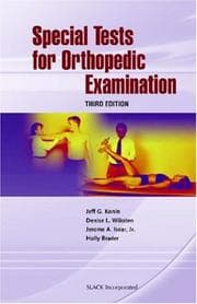Tapa de Special tests for orthopedic examination